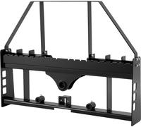Cadre de fourches à palettes - Tablier porte-fourches pour mini-chargeuse/tracteur-chargeuse - Capacité de charge 1814 kg - Attelage de remorque 5,08 cm - Douilles pour lance à balle - Pour attelage r