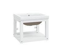 vidaXL Cadre lavabo mural Blanc