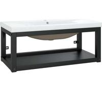 Cadre de lavabo de salle de bain vasque à encastrer Noir Fer
