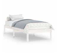 Cadre de lit 1 place - VIDAXL - FAFA7241 - Blanc - Bois de pin massif - 90x200 cm