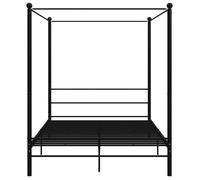 Cadre de lit à baldaquin/Lit Métal LEMON sans matelas noir 160x200 cm métal 447