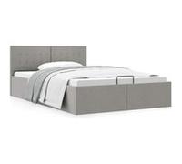 Cadre de lit à rangement hydraulique sans matelas 140x200 cm Gris G