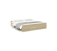 vidaXL Cadre de lit avec tiroirs sans matelas chêne sonoma 180x200 cm 3280274