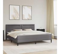 vidaXL Cadre de lit avec Bandes LED Blanc 180 x 200 cm Simili Cuir, Cadre de lit élégant, rectangulaire, Design Moderne, Montage Facile, Fonctionnel, USB, intérieur, Pratique, Confortable