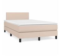 Cadre de lit avec matelas - Maison Exclusive - 120x190 - Cappuccino similicuir - Matelas 20cm, ressorts ensachés