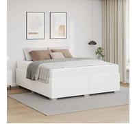 Cadre de lit avec matelas - MAISON EXCLUSIVE - Maison Exclusive - 160 x 200 cm - Blanc - Sommier à lattes inclus