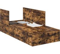 Cadre de lit avec rangement Chêne fumé 70 x 190 cm