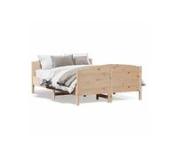 vidaXL Cadre de lit sans Matelas 160x200 cm Bois Massif de pin
