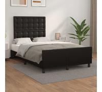 vidaXL Cadre de lit avec tête de lit Noir 90x190 cm Similicuir