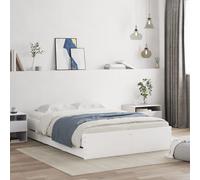 vidaXL - Cadre de lit avec tiroirs sans matelas 120x190 cm blanc
