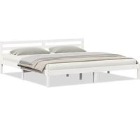 Cadre de lit Blanc 225,5 x 205,5 x 69,5 cm Bois de Pin Massif