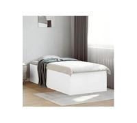 vidaXL Cadre de lit sans matelas blanc 75x190 cm