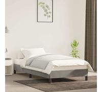 Cadre de Lit Bleu Foncé 90x190 cm Velours Rembourré Simple Sommier vidaXL