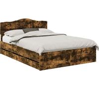 Cadre de lit Chêne fumé 140 x 190 cm Bois Ingénierie