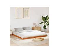 vidaXL Cadre de lit cire marron 180x200 cm bois de pin massif