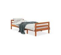 vidaXL Cadre de lit cire marron 80x200 cm bois de pin massif 844486 Marron G