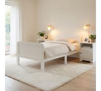 Homestyle4u Lit Confort 90x200 cm réglable Gris