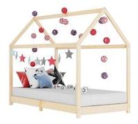 vidaXL Cadre de lit d'enfant Lit cabane Bois de pin massif 90 x 200 cm