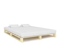 Cadre de lit de palette Bois de pin massif 140 x 200 cm - MAD - Classique - Intemporel