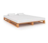 Cadre de lit de palette sans matelas 200x200cm bois massif Marron G