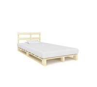 Cadre de lit de palette sans matelas bois pin massif 120x200 cm Marron G