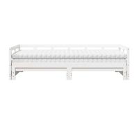 Cadre de Lit de repos - BURKE - Canapé-lit Simple - et lit gigogne - et matelas - 90x200 cm bois pin massif AA1050