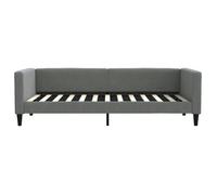 Cadre de Lit de repos - BURKE - Canapé-lit Simple - Matelas inclus - gris foncé 90x200 cm tissu AA28
