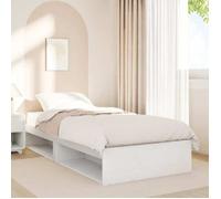 Cadre de Lit de repos - BURKE - Canapé-lit Simple - sans matelas - blanc 90x190 cm bois de pin massif AA1392