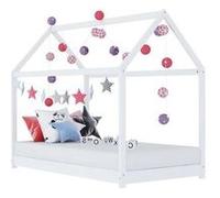 Cadre de lit d'enfant blanc bois de pin massif 70x140 cm Blanc G