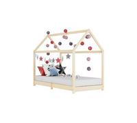 Cadre de lit d'enfant bois de pin massif 80x160 cm