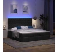 Cadre de lit design avec sommier à lattes - Lit Ottoman avec matelas & LEDs Noir 180x200 cm Tissu - Lits Classiques 2025 Neu8985583 7parcel