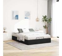 Cadre de lit design avec sommier à lattes - Lit ottoman sans matelas Noir 140x200 cm Tissu - Lits classiques 2025 Nouveau6585521 2parcel