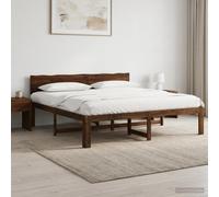 vidaXL Cadre de lit Double avec tête de lit Rostock Blanc 140 x 200 cm