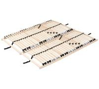 Cadre de Lit Double en Bois 160 x 200 cm Sommier à Lattes Solide Liry