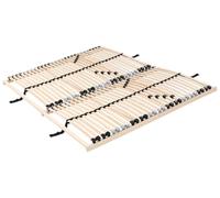 Cadre de Lit Double en Bois 180 x 200 cm Sommier à Lattes Solide Liry