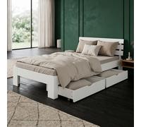 Lit simple 90x200 avec tiroir et sommier