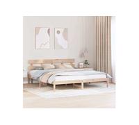 Cadre de lit en bois de pin Bois naturel Bois de pin massif 872179
