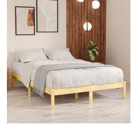 Cadre de lit en bois de pin massif 140x190 cm - GAROSA - Contemporain - Design