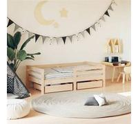 Cadre de lit enfant avec tiroirs 70x140 cm bois de pin massif G