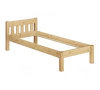 Cadre de lit enfant style contemporain pin massif naturel 90x190, sans literie 60.38-09-190oR