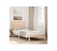 Cadre de lit extra long sans matelas 90x210 cm bois massif 3309267