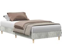 Cadre de lit Gris béton 203 x 93 x 25 cm Bois d'ingénierie