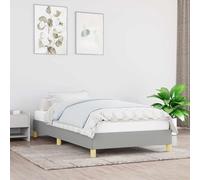vidaXL Cadre de lit Gris clair 140x200 cm Tissu