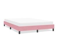 Cadre de Lit Gris Foncé 140x190 cm Velours Rembourré Double Sommier vidaXL