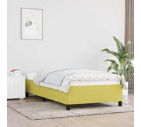 Cadre de Lit Gris Foncé 90x190cm Tissu Rembourré Simple Sommier Chambre vidaXL