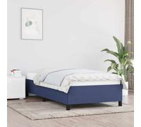 Cadre de Lit Gris Foncé 90x190cm Tissu Rembourré Simple Sommier Chambre vidaXL