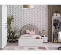 Cadre de lit Lit d'enfant Meubles de chambre d'enfant Lit en bois blanc Moderne