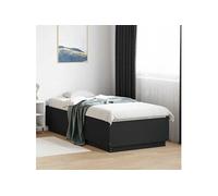 vidaXL Cadre de lit sans matelas noir 100x200 cm