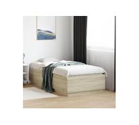 vidaXL Cadre de lit sans matelas chêne sonoma 75x190 cm