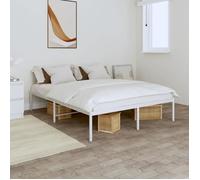 Cadre de lit - métal blanc 140x200 cm A50914 - VIDAXL - Structure de lit - Contemporain - Design